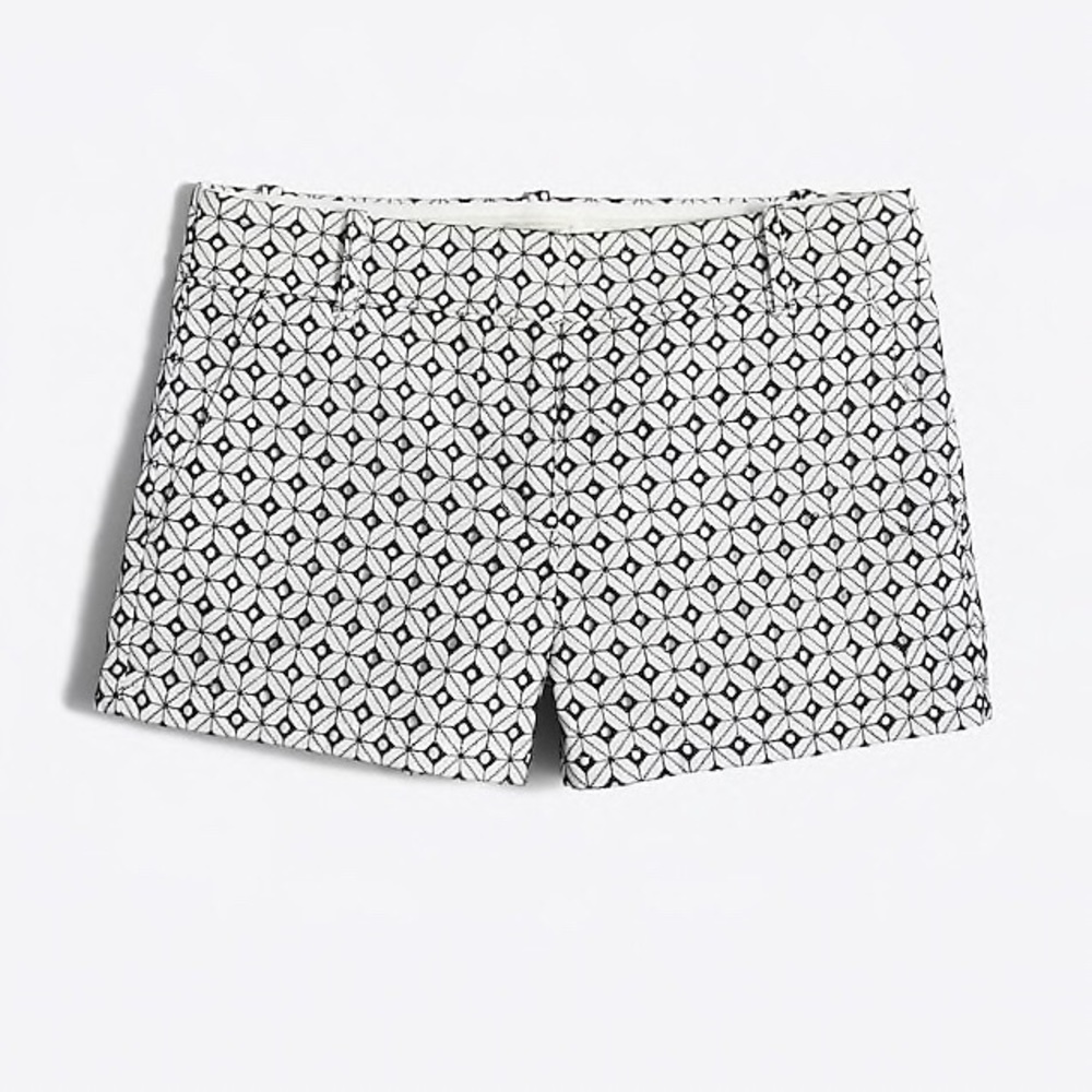 J CREW Factory navy & white Eyelet 3" Shorts 8